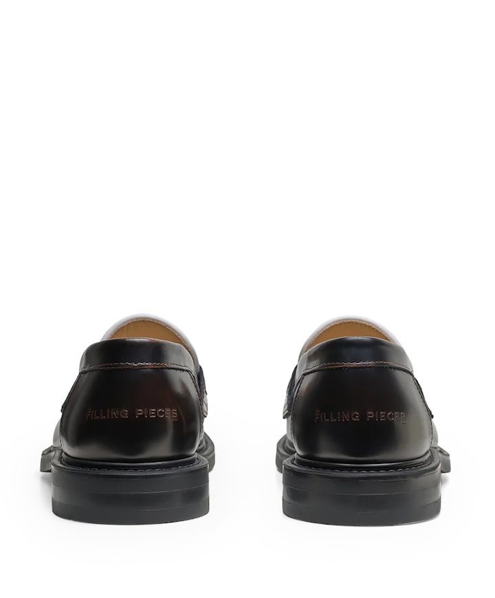 Gowtu Studs dames loafers bruin