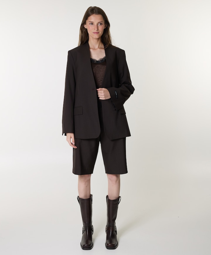Dames blazer bruin