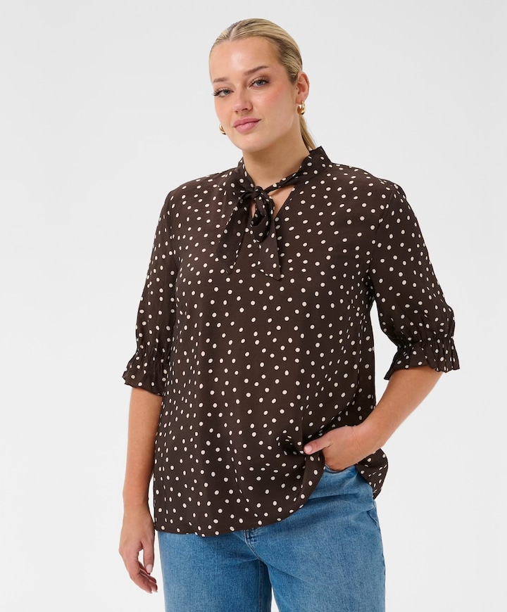 Dames blouse bruin