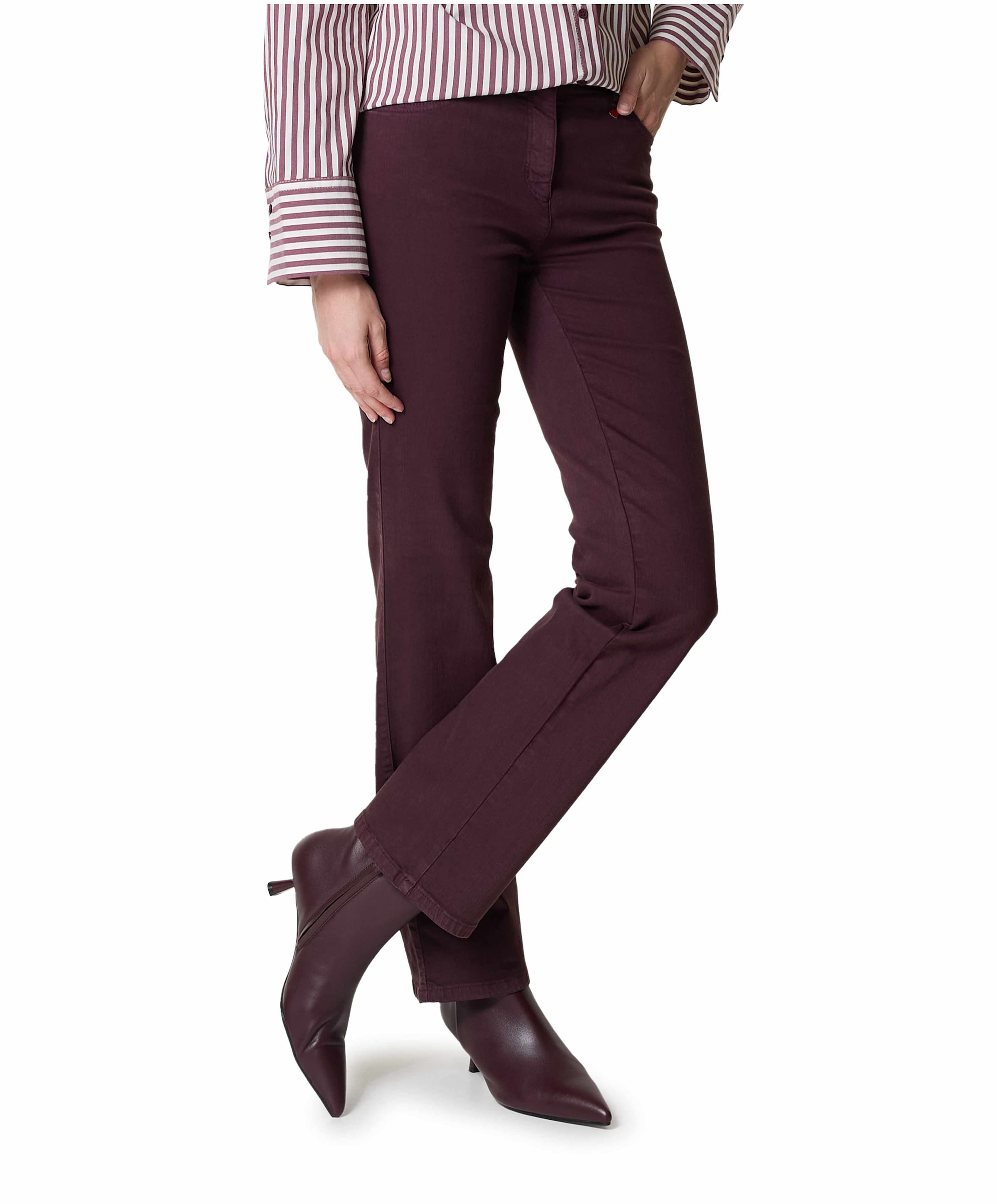 MbF Straight dames broek bordeaux
