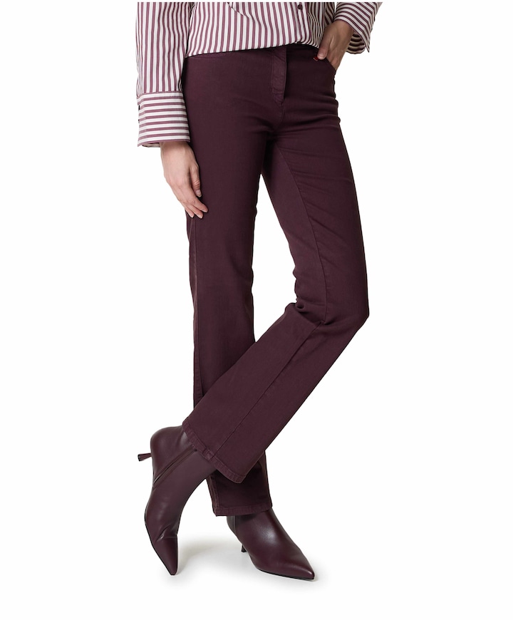 MbF Straight dames broek bordeaux
