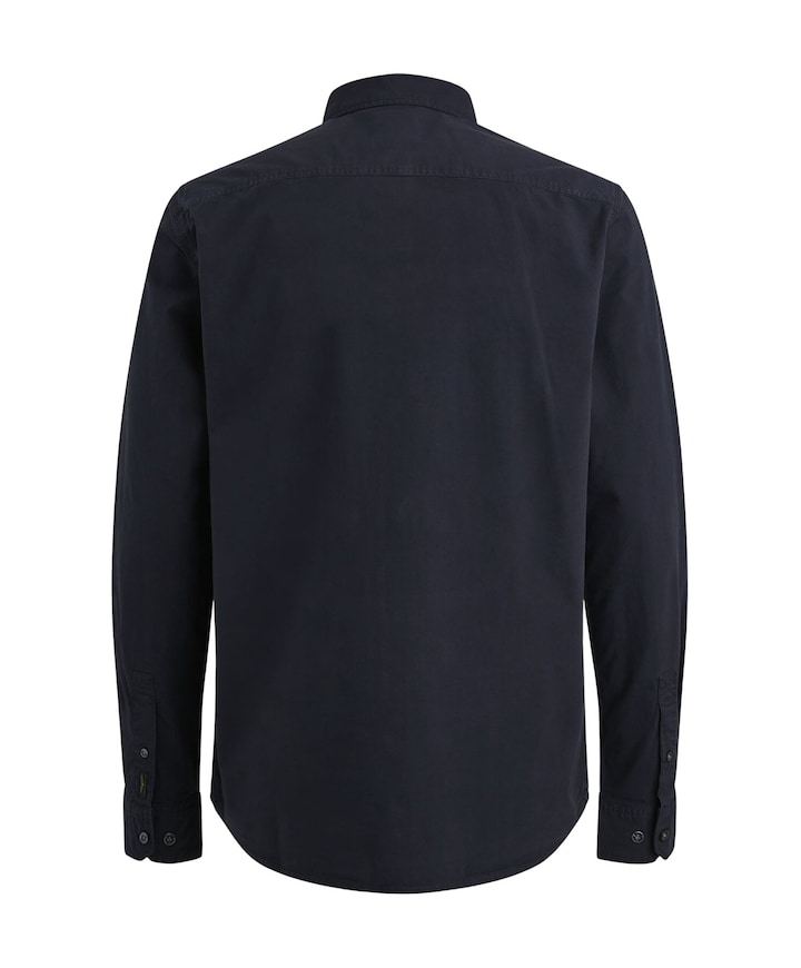 Heren overhemd lange mouw blauw