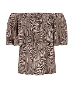 Dames top bruin