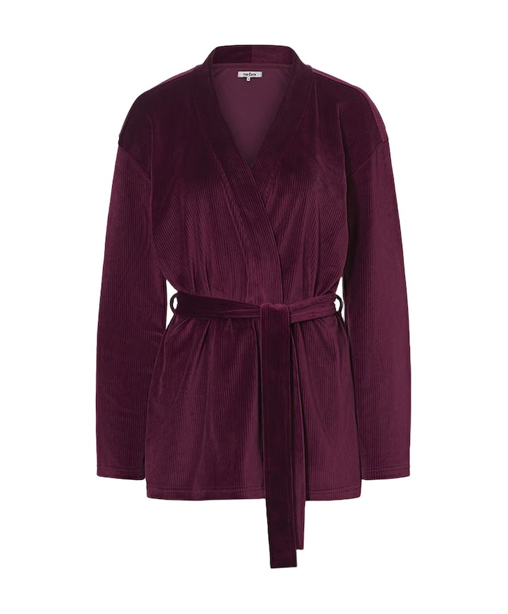 Dames ochtendjas bordeaux