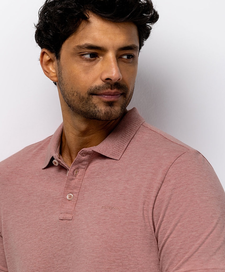 Heren polo roze