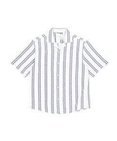 Heren overhemd korte mouw blauw