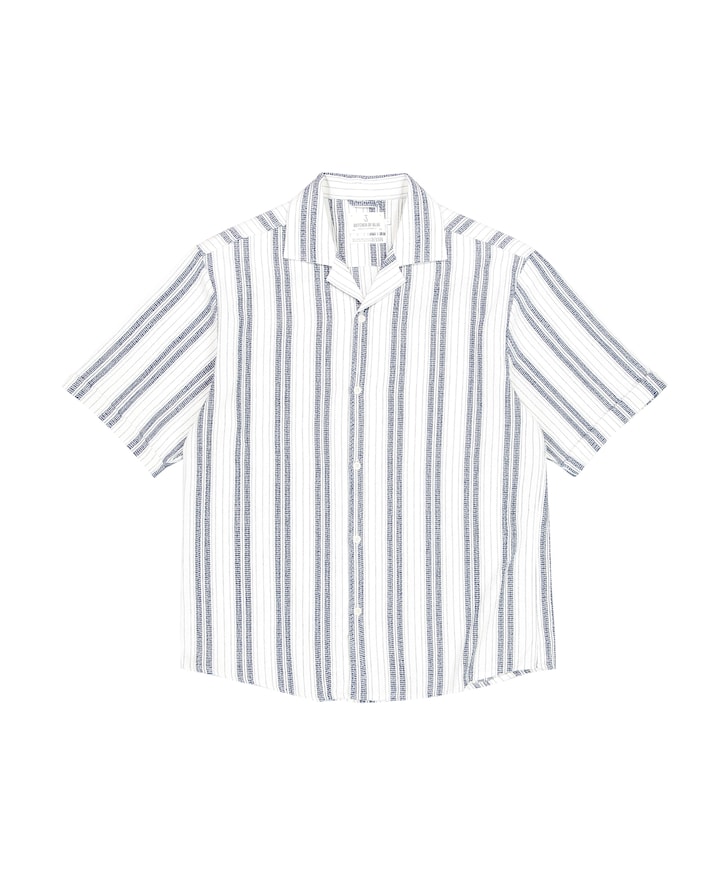 Heren overhemd korte mouw blauw