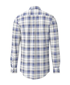 Heren overhemd lange mouw blauw
