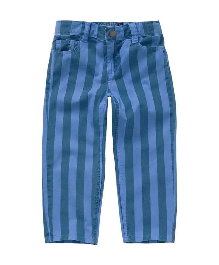 Straight Denim Strips Blue jongens broek blauw