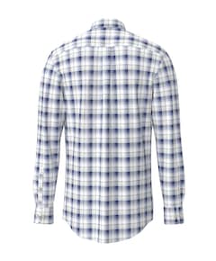 Heren overhemd lange mouw blauw