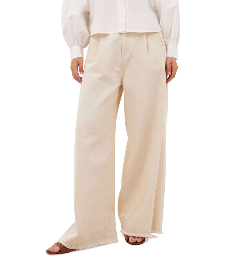 lux grain dames jeans wit