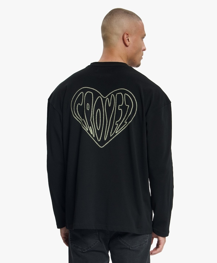 Heren longsleeve zwart