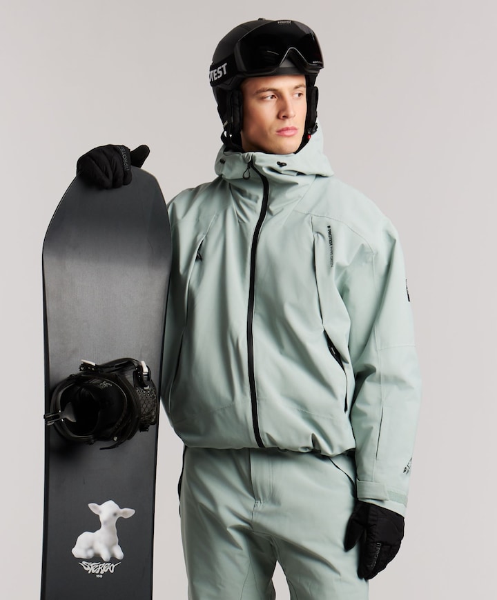 Heren ski-jas grijs