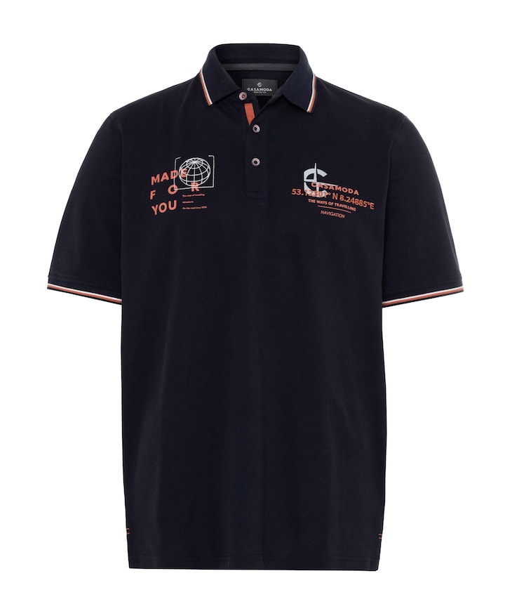 Heren polo blauw