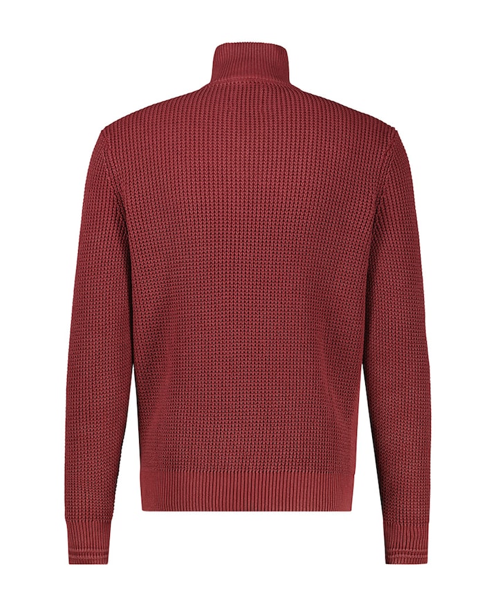 Heren trui met rits rood