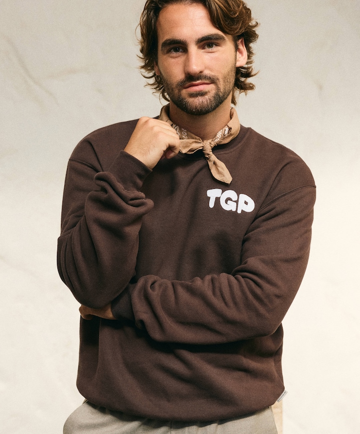 Heren sweater bruin