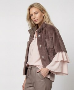 Dames cape beige