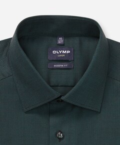 Heren overhemd lange mouw groen