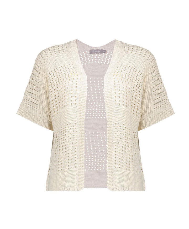 Dames vest ecru