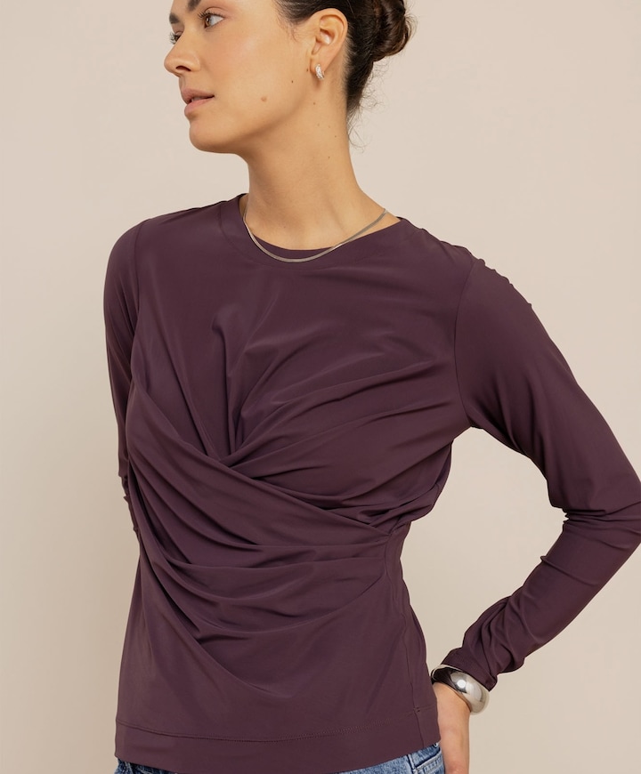 Dames longsleeve paars