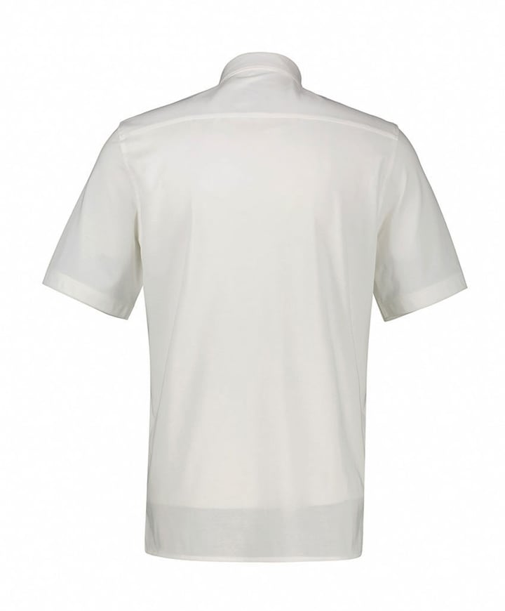 Heren overhemd korte mouw ecru