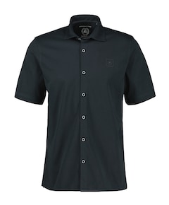 Heren overhemd korte mouw blauw