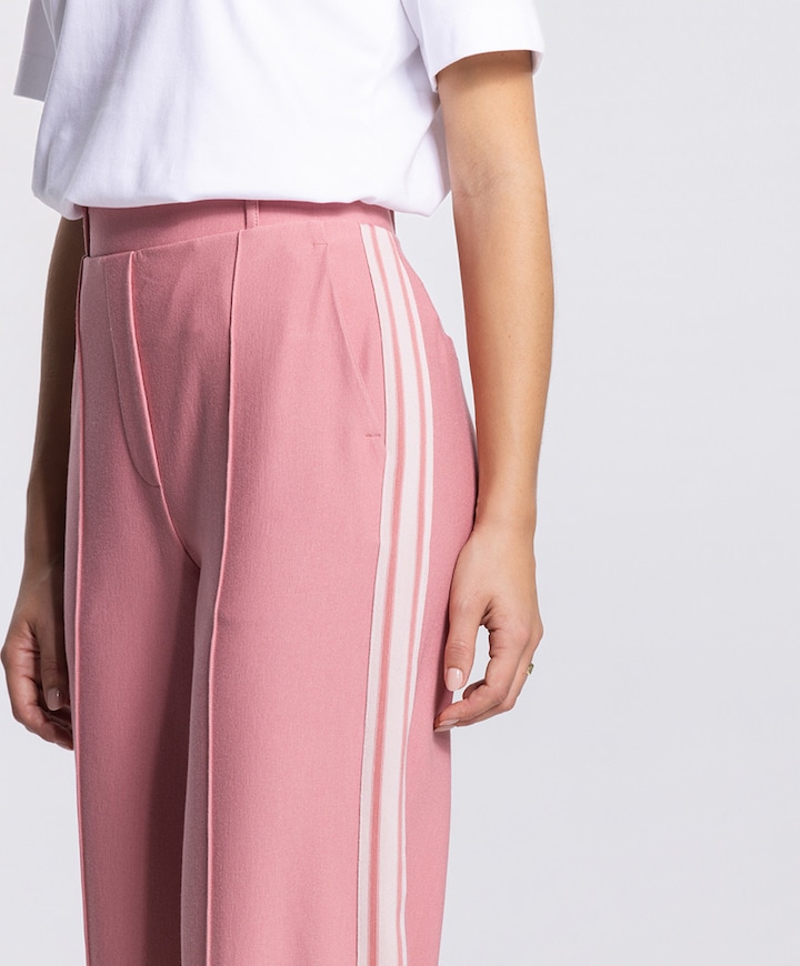 ALEIDAS BROEK HV 415 wide leg tape at side dames broek roze