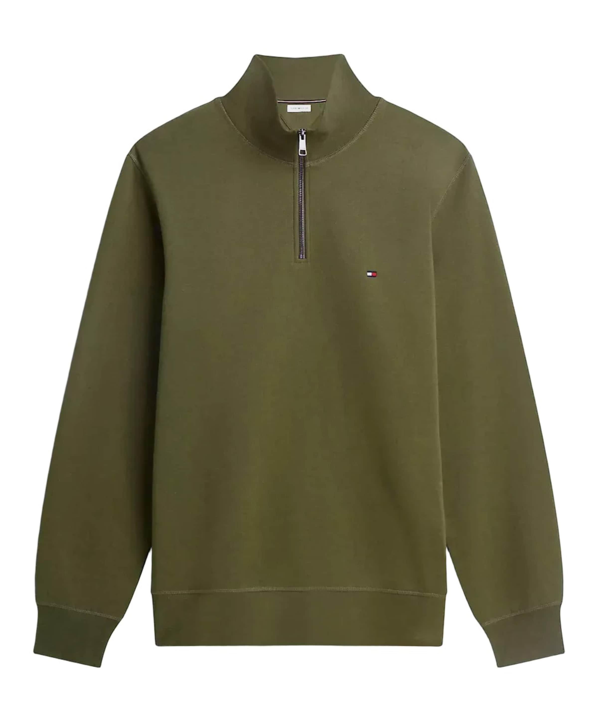Heren trui met rits groen