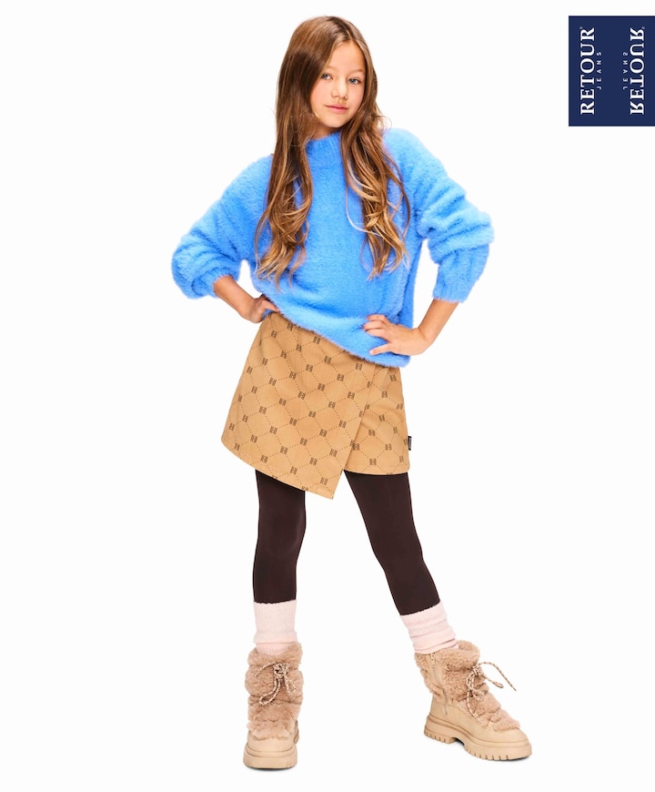 Meisjes rok beige