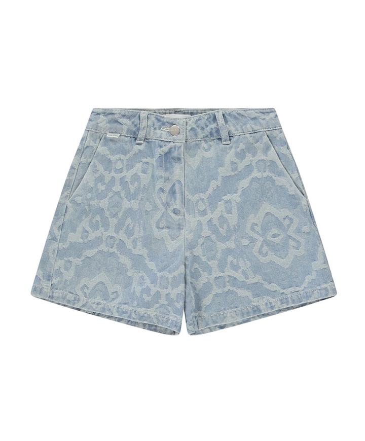 Kids TABITHA Bleached Us meisjes korte broek blauw