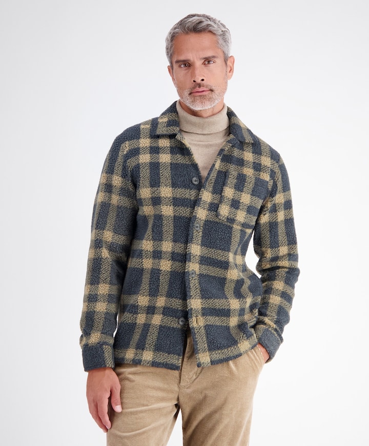 Heren overshirt blauw