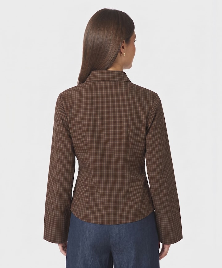 Dames blouse bruin