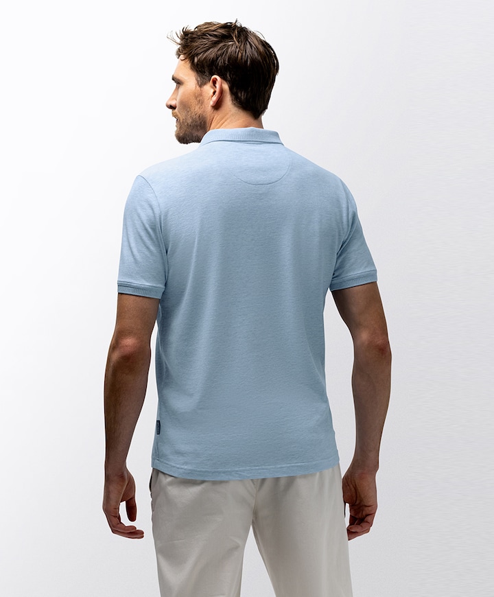 Heren polo blauw
