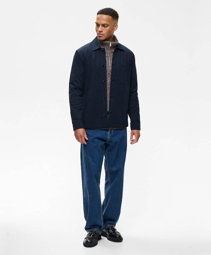 Heren overshirt blauw