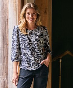 Dames longsleeve blauw