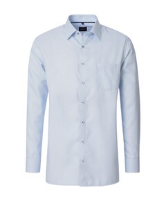 Heren overhemd lange mouw blauw