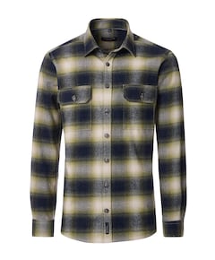 Heren overhemd lange mouw groen