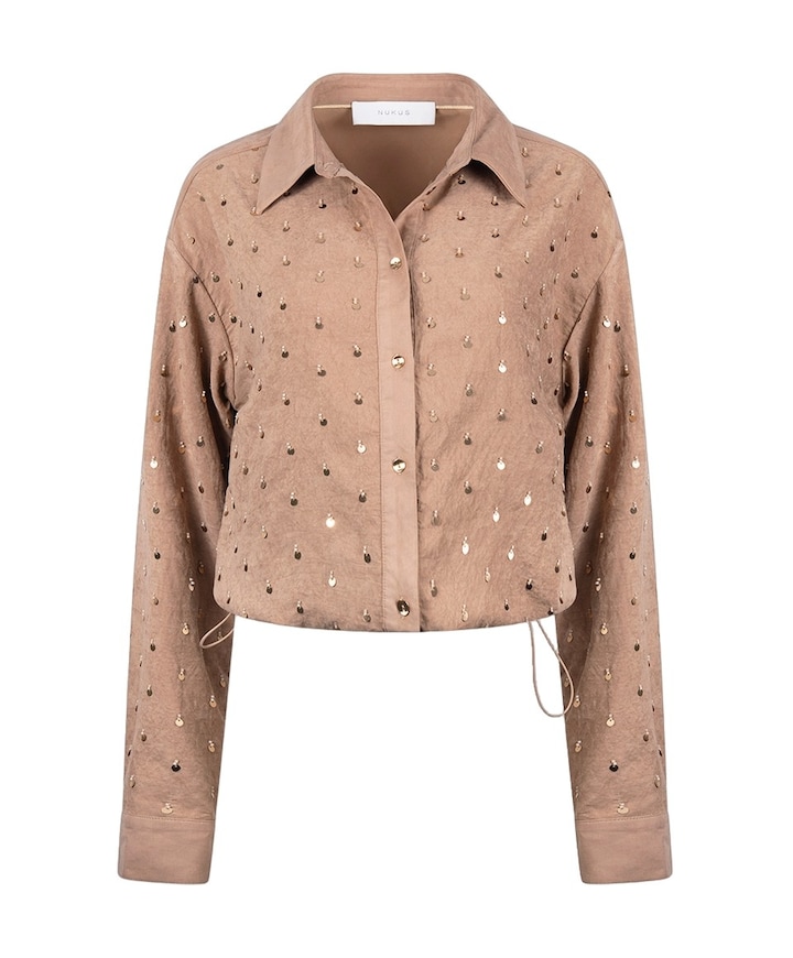 Dames blouse beige