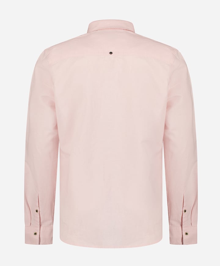 Heren overhemd lange mouw roze