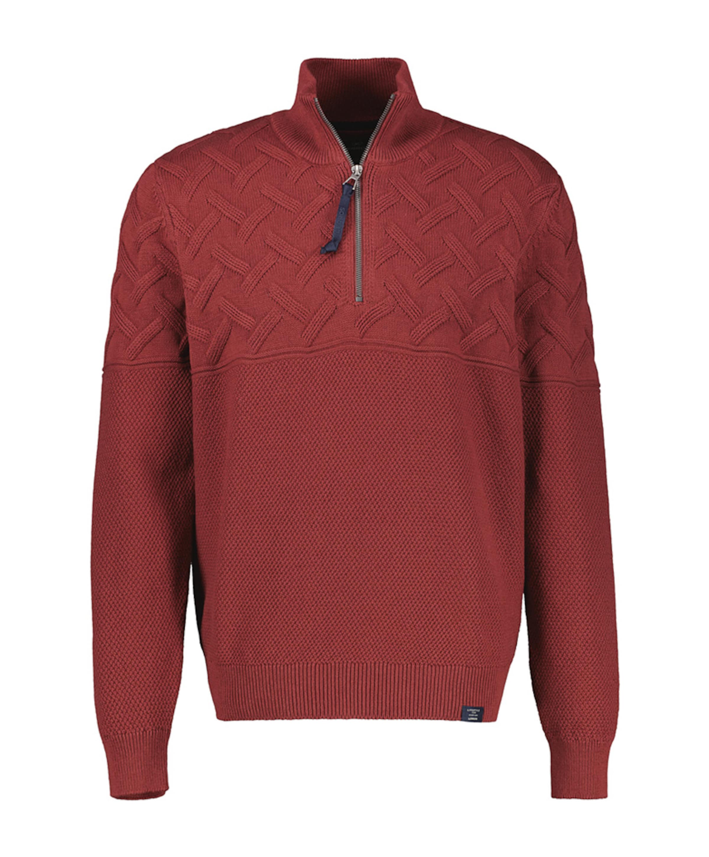 Heren trui met rits bordeaux