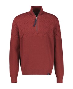 Heren trui met rits bordeaux