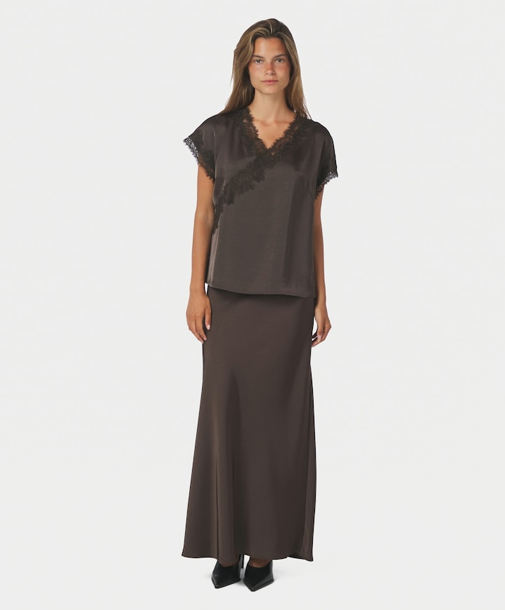 Dames blouse bruin