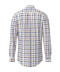 Heren overhemd lange mouw blauw