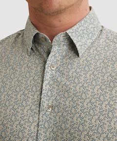 Heren overhemd lange mouw beige