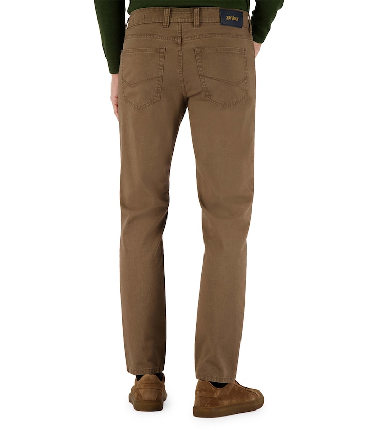5-Pocket Modern Fit broek bruin
