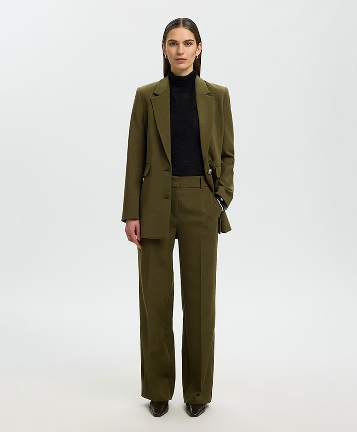 SLFRITA MW WIDE MEL NOOS dames broek groen