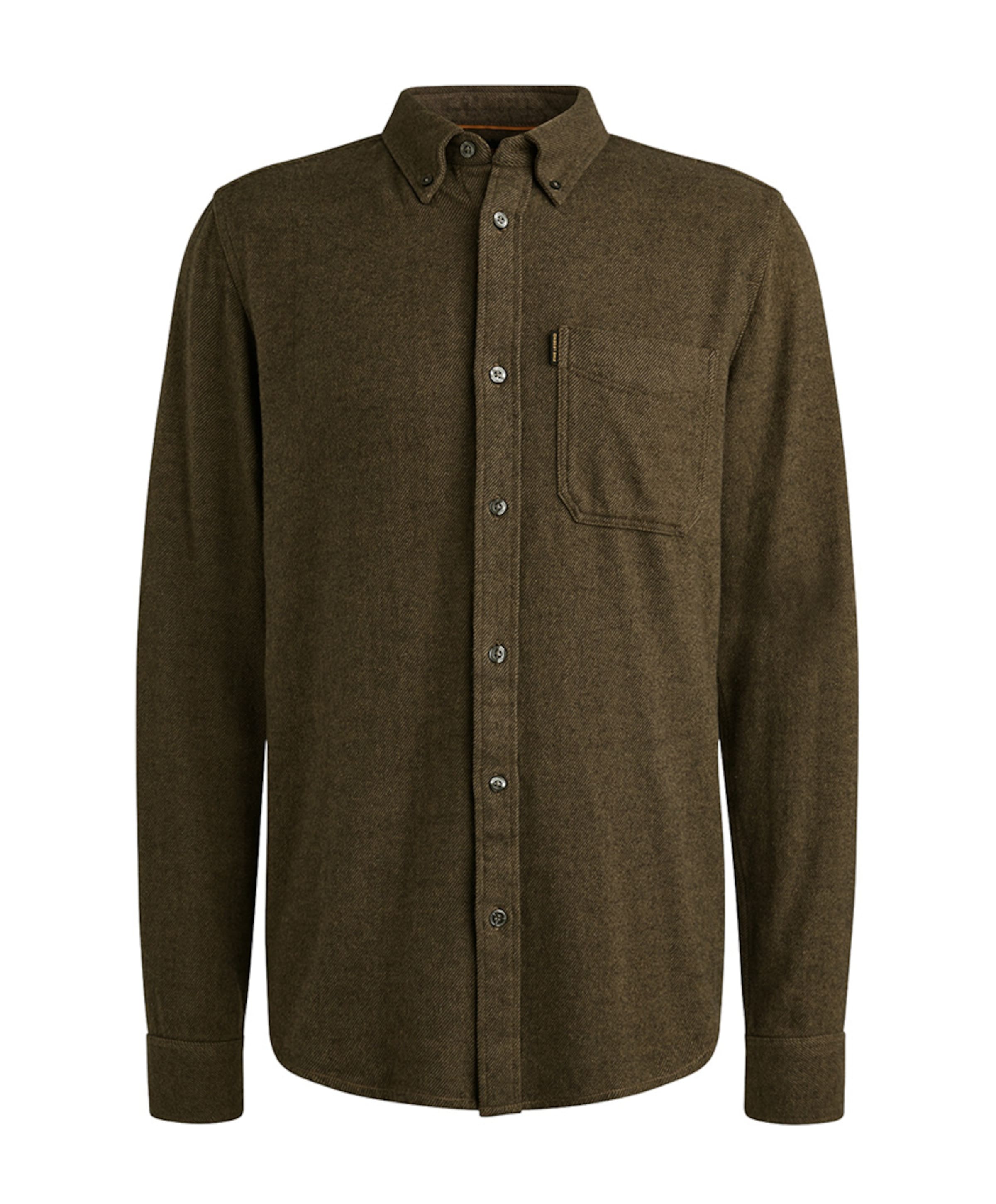 Heren overhemd lange mouw groen