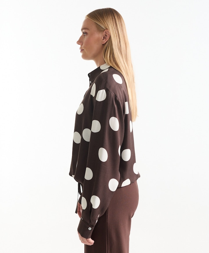 Dames blouse bruin