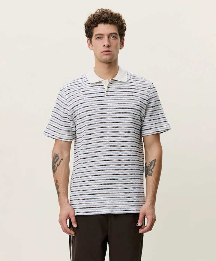 Heren polo ecru