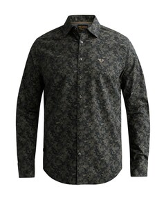 Heren overhemd lange mouw blauw